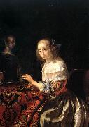 MIERIS, Frans van, the Elder The Lacemaker oil painting